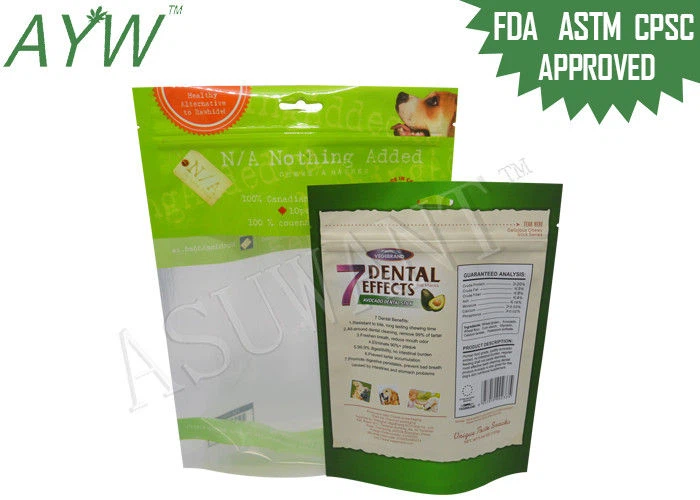 Moisture Proof Pet Food Bag Reclosable With Zip Lock Printing Dog Name