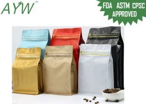 קפה קפה לתיקים תחתונים שטוחים לשימוש חוזר 16oz צבעים מותאמים אישית עם שסתום גזז