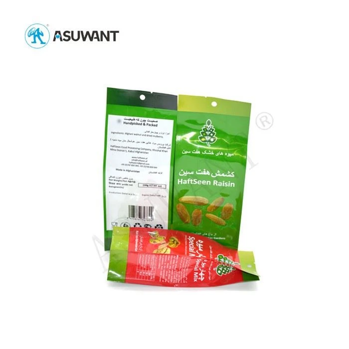 Eco Plastic Side Gusset Food Packaging Bag For Grape Nuts